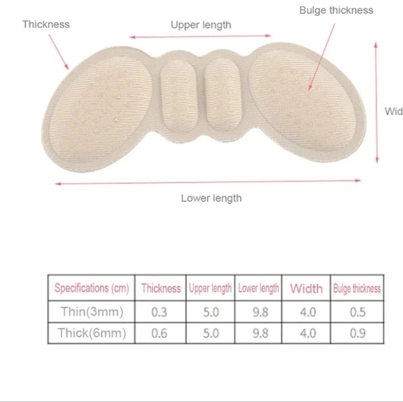 GuardInsoles Heel Pads Heel Grips Heel Set of 6 pieces Nude Color - Picture 4 of 4